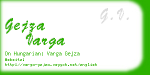 gejza varga business card